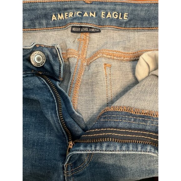 American Eagle Next Level Stretch Blue Jeans Jegging women’s Size 12 32x28 - Picture 5 of 8